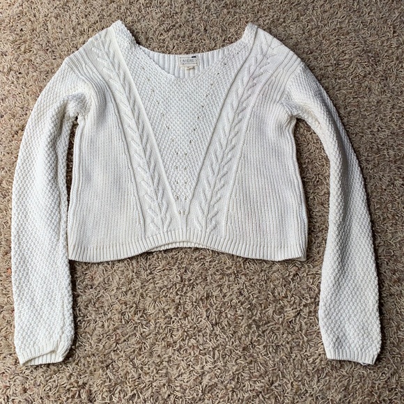 PacSun Sweaters - White cropped sweater